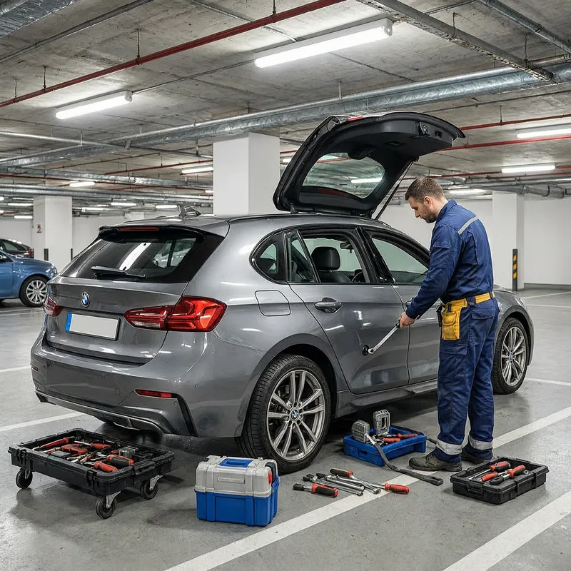 Locked out of car in Offenburg town centre, keys trapped inside vehicle