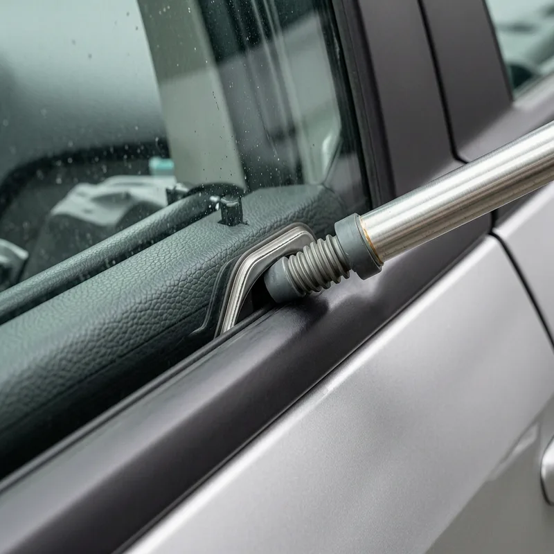 Certified technician opening car door from outside without damage