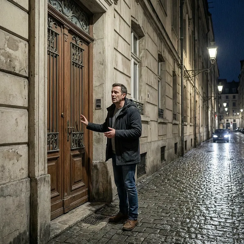 Emergency locksmith opening a residential door in Nürnberg Altstadt