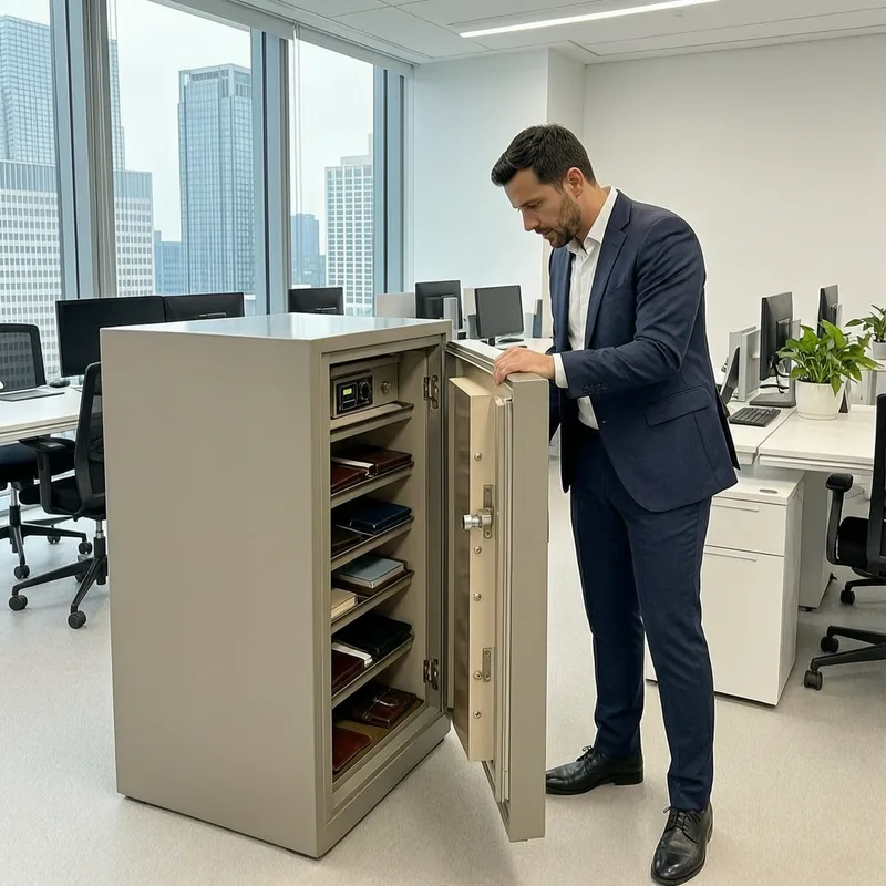 Secure fire-resistant safe requiring professional opening service