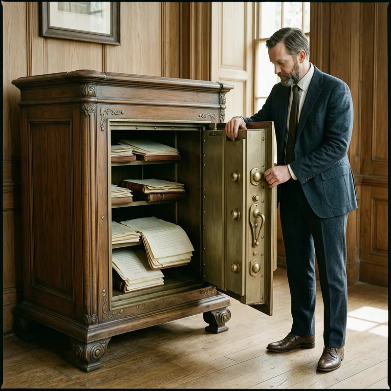 Secure floor-mounted safe after successful non-destructive opening