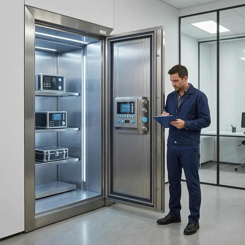 Secure floor safe and electronic lockbox representations